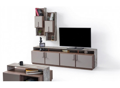 TV-standaard, wandkasten, dressoir, TV-meubel, grijs, houten woonkamer
