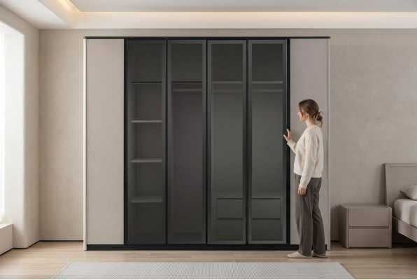 Kledingkast Kapstok Kast Modern Houten Kast Grijs