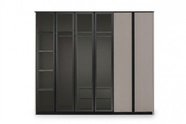 Houten kast Kast Kledingkast Garderobekast Modern Grijs