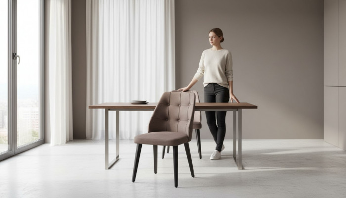 Complete eetkamerstoelen stoelen keukenstoelen 6-delig houten stoelen grijs