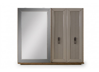 Garderobekast Kast Spiegel Houten kast Beige
