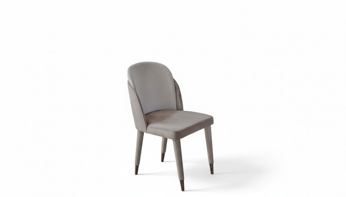 Lichtgrijze eetkamerstoelen keukenstoelen ontwerper gestoffeerde eetkamer meubels