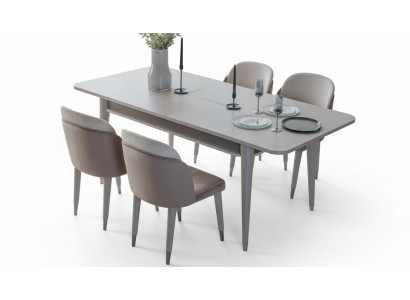 Luxe Uitschuifbare Tafel Ontwerper Moderne Eetkamer Textiel Stoelen