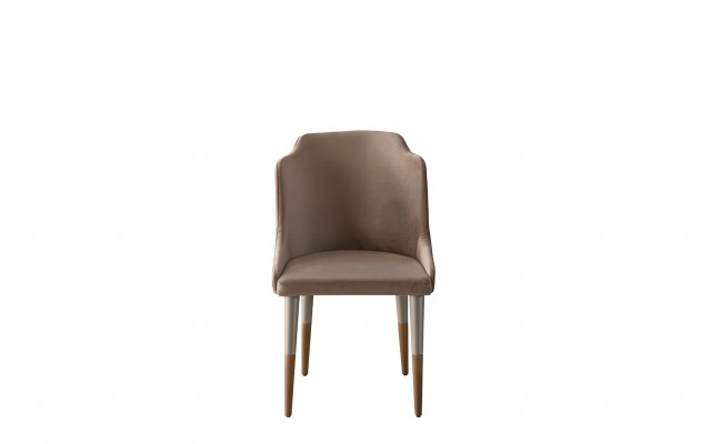 Bruine eetkamerstoelen set van 6 stuks keukenstoelen stoffen eetkamerstoelen