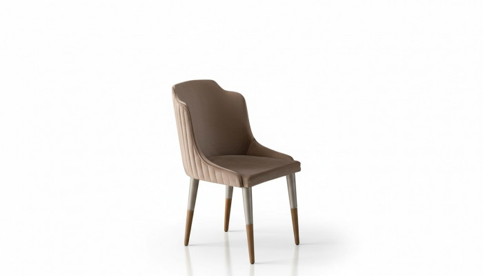 Bruine eetkamerstoelen set van 6 stuks keukenstoelen stoffen eetkamerstoelen