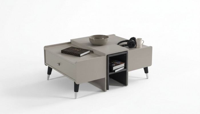 Witte koffietafel Moderne salontafel Houten salontafel Woonkamer meubels