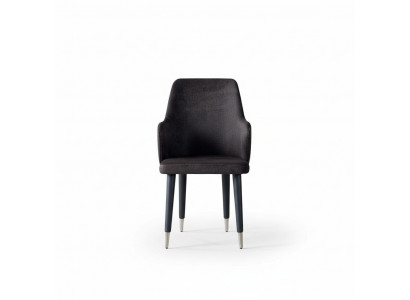 Grijze eetkamerstoelenset Designer gestoffeerde stoelen 6-delig Textielstoelen