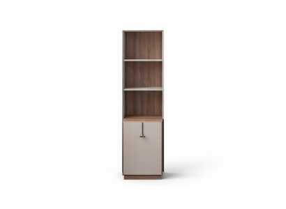 Moderne boekenkast Designer staande boekenrek Beige kantoorkast Boekenkast
