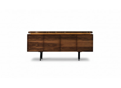 Ontwerper Bruine houten ladekast Luxueus dressoir Eetkamer houten kast