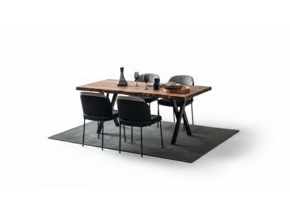 Bruine houten eettafel Robuuste eettafels Houten tafels Luxe meubels