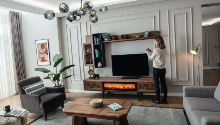 Woonkamer Exclusieve set Designer TV-standaard Lowboard Salontafel