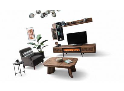 Woonkamer Exclusieve set Designer TV-standaard Lowboard Salontafel