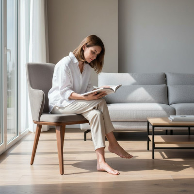 Volledige eetkamerstoelenset Keukenstoelen Stoffen stoelen 6-delig