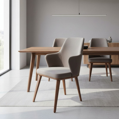 Volledige eetkamerstoelenset Keukenstoelen Stoffen stoelen 6-delig