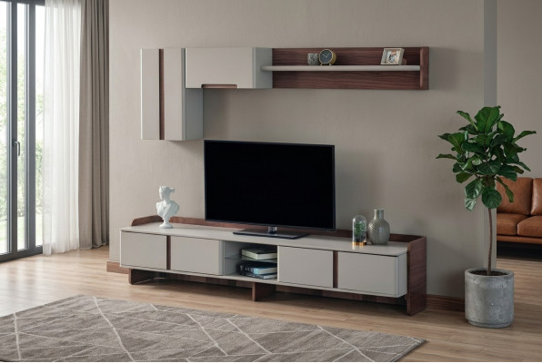 Witte woonkamer wand Luxe meubels RTV lage tv-kasten planken dressoir