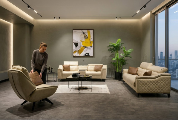 Volledige bankstel Designer 3-zitsbank 2-zitsbank Luxe fauteuil