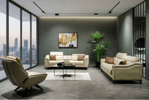 Volledige bankstel Designer 3-zitsbank 2-zitsbank Luxe fauteuil