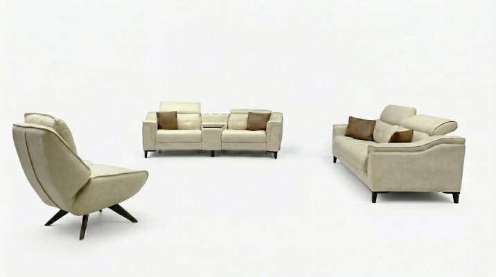 Volledige bankstel Designer 3-zitsbank 2-zitsbank Luxe fauteuil