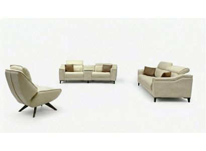 Volledige bankstel Designer 3-zitsbank 2-zitsbank Luxe fauteuil