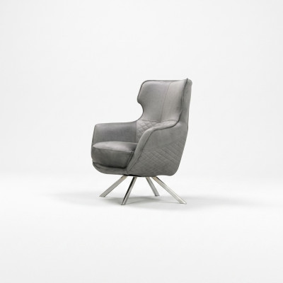 Innovatieve grijze fauteuil Luxueuze clubsfauteuil Woonkamer fauteuil met rugleuning
