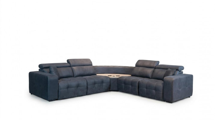 Hoekbank L-vorm leren bank Grote bank Grijs Bank Woonkamer Design