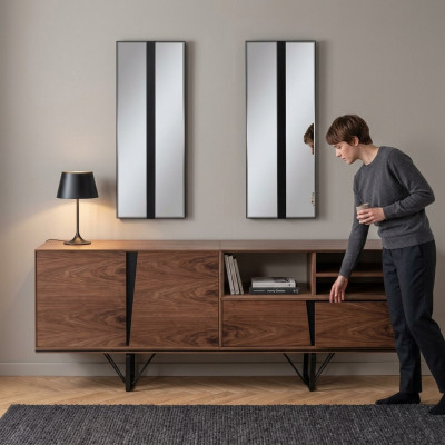 Buffet dressoir kast commode houten kast bruin hout eetkamer