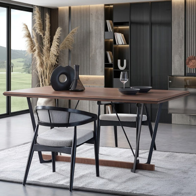 Eettafel Houten tafel Eettafel Tafel Eetkamer Bruin Hout 180 cm