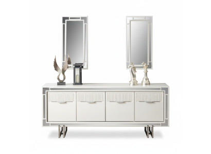 Dressoir Sideboard Wit Kast Commode Houten Kast Hout Eetkamer