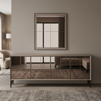 Dressoir luxe dressoir kast commode houten kast hout wit modern