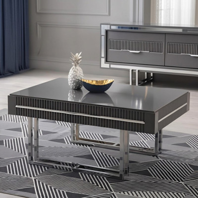 Salontafel Koffietafel Bijzettafel Hout Grijs Tafel Modern