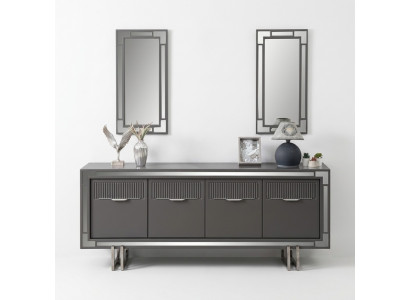 Houten kast Dressoir Sideboard Grijs Kast Commode Hout Eetkamer