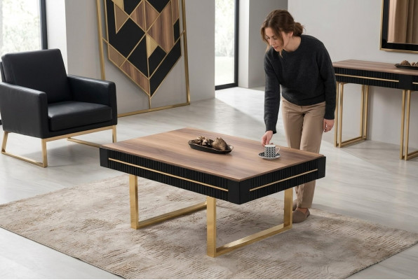 Salontafel Koffietafel Bijzettafel Hout Bruin Tafelontwerp