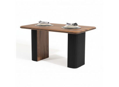 Houten eettafel Eettafel Eettafel 140 cm Tafel Hout Bruin Eetkamer