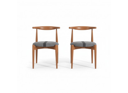 Groep keukenstoelen eetkamerstoelen houten stoelen set van 2 stoelen bruin