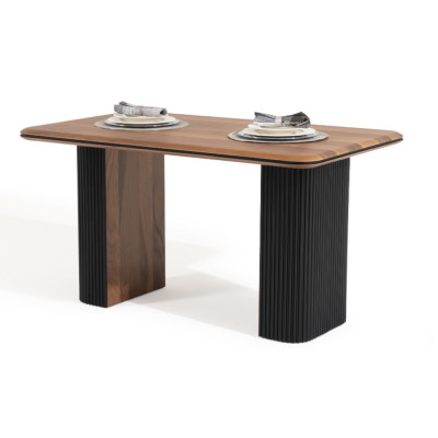 Klassieke set eetkamer eetkamertafel stoelen 3-delig bruin