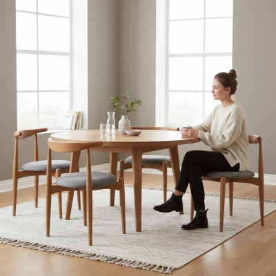 Set keukenstoelen eetkamerstoelen houten stoelen set 4-delig stoelen bruin