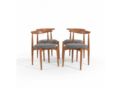 Set keukenstoelen eetkamerstoelen houten stoelen set 4-delig stoelen bruin