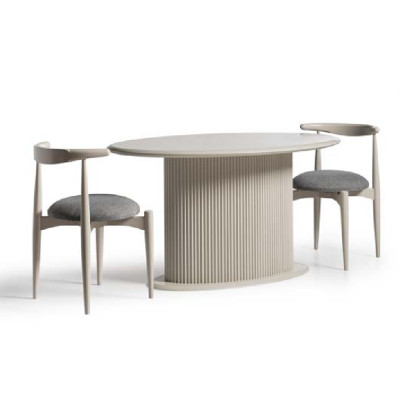 Groep eetkamerstoelen keukenstoelen houten stoelen set van 2 stoelen beige