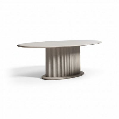 Luxe eettafel eettafel tafel hout beige eetkamer houten tafel