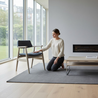 Keukenstoelen Eetkamerstoelen Houtenstoelen Set van 2 Grijs Gestoffeerde stoelen