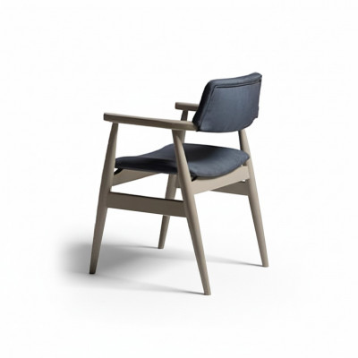 Keukenstoelen Eetkamerstoelen Houtenstoelen Set van 2 Grijs Gestoffeerde stoelen