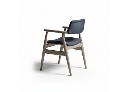 Keukenstoelen Eetkamerstoelen Houtenstoelen Set van 2 Grijs Gestoffeerde stoelen