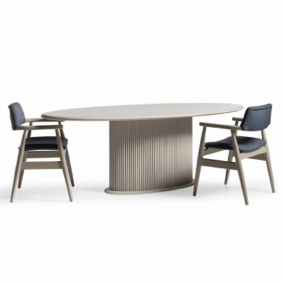 Eethoek Eetgroep Eetkamer Eettafel Stoelen 5-delig Beige Moderne Hout
