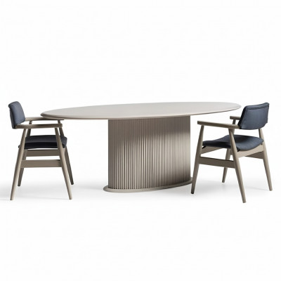 Luxe eetgroep Complete eetkamer Eettafel Stoelen 7-delig Beige Eethoek 