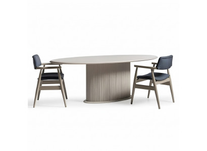 Luxe eetgroep Complete eetkamer Eettafel Stoelen 7-delig Beige Eethoek 