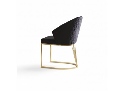 Eetkamerstoelen Eetkamerset Zwart Geblokte Stoelen 6-delig