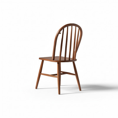 Groep houten eetkamerstoelen set van 2 bruin hout