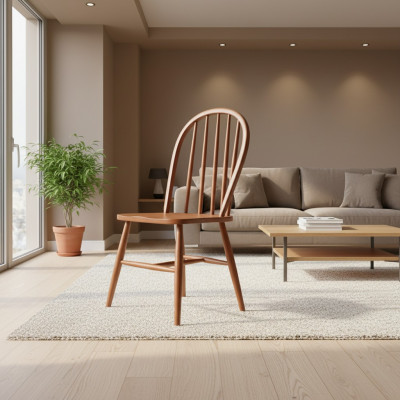 Set van 6 houten stoelen keukenstoelen eetkamerstoelen bruin hout