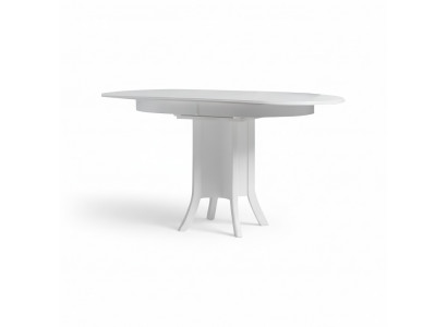 Uittrekbare eettafel Eettafel Houten tafel Wit