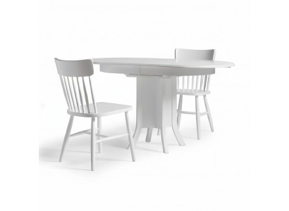 Eetkamertafel Uitschuifbaar Eettafel Houten Tafel Witte Eethoek